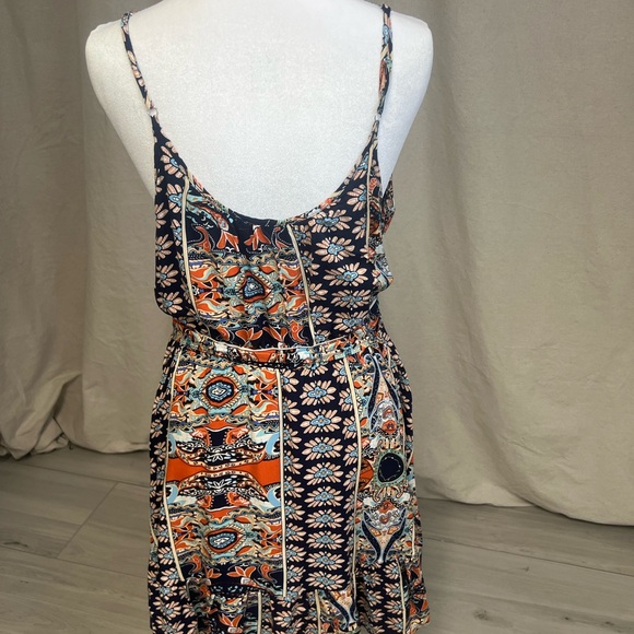 Pretty Garden Women's Floral Print Spaghetti Strap Mini Dress Sz L - Picture 4 of 6
